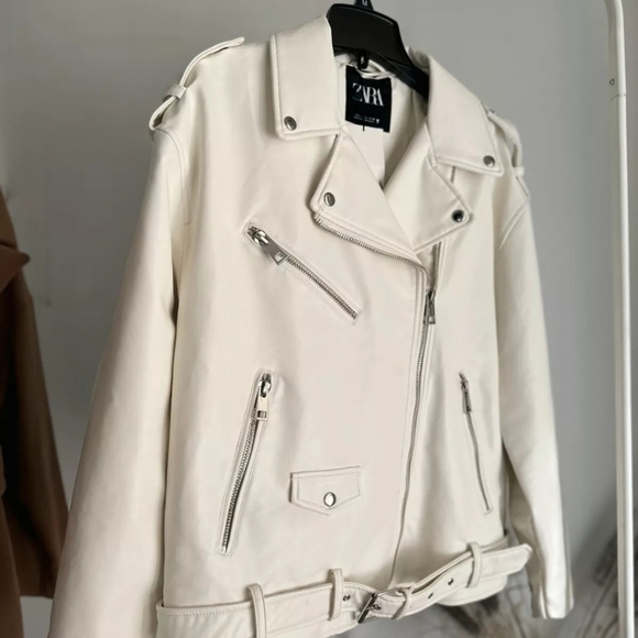 Zara NWOTs Faux Leather Moto Jacket - Picture 4 of 11
